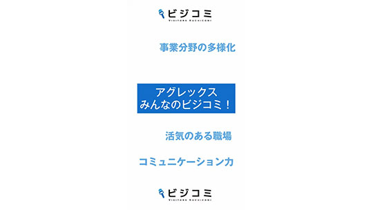 仲間と助け合いながら様々なキャリアに挑戦できる―アグレックス【動画ビジコミ】