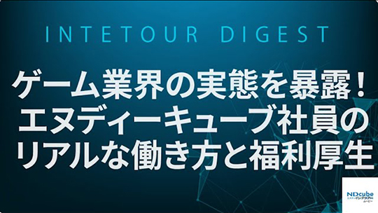 【エヌディーキューブ】ゲーム業界の実態を暴露！エヌディーキューブ社員のリアルな働き方と福利厚生【ダイジェスト】