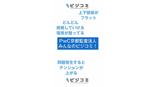 信頼関係は厚く 人は暖かい会社 Pwc京都監査法人 動画ビジコミ God 動画 採用情報 口コミ 評判