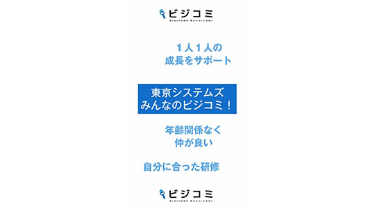 充実した研修で一人一人が成長できる―東京システムズ【動画ビジコミ】